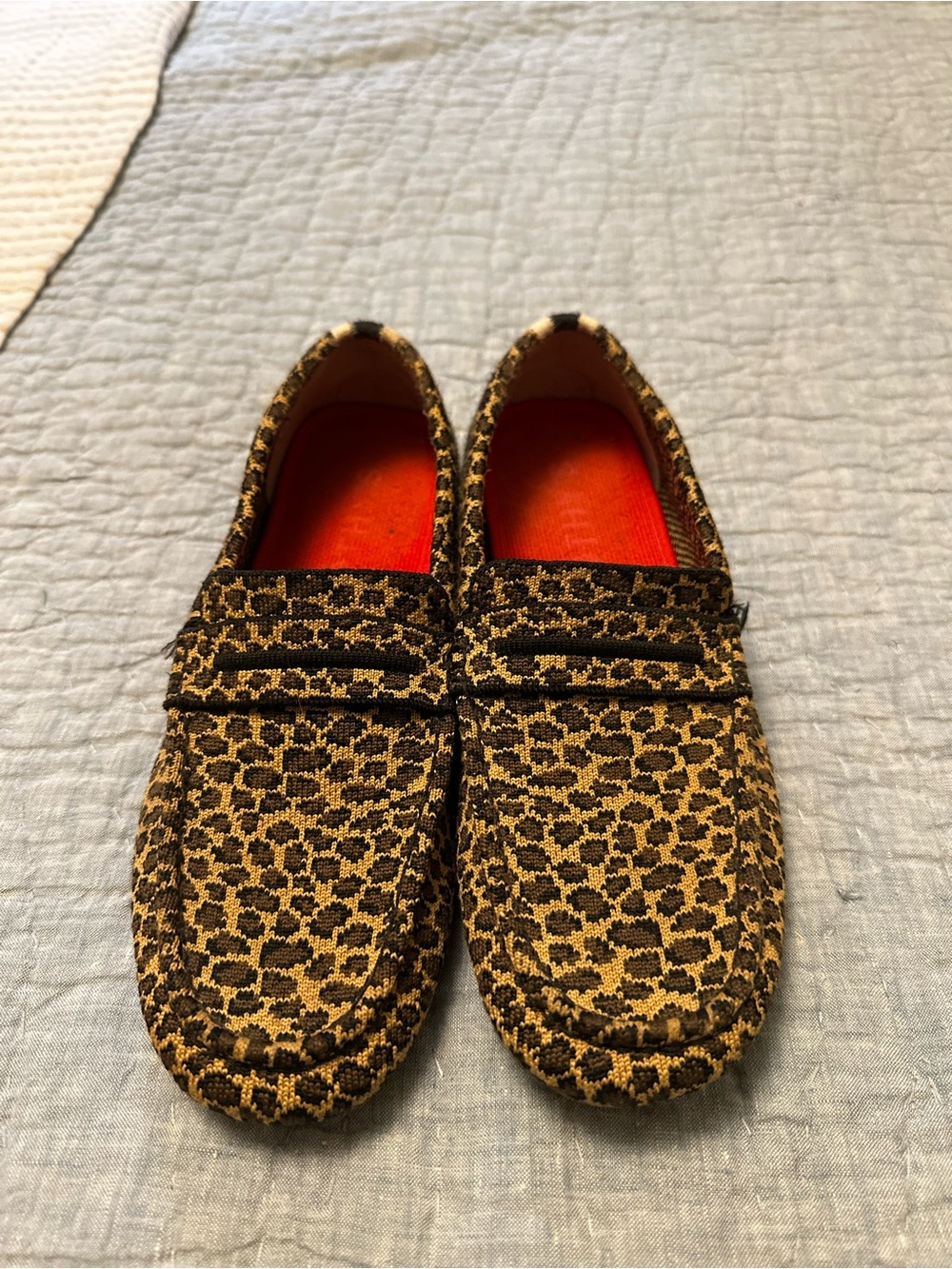 Rothy’s The Driver Leopard Print Slip-On Loafers Size 10